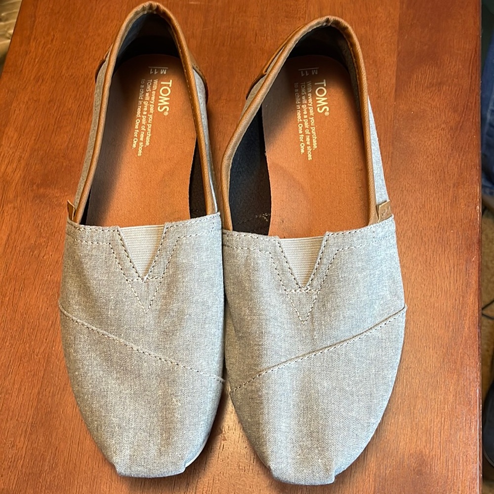 Mens TOMS size 11 Alpargata Synthetic Trim